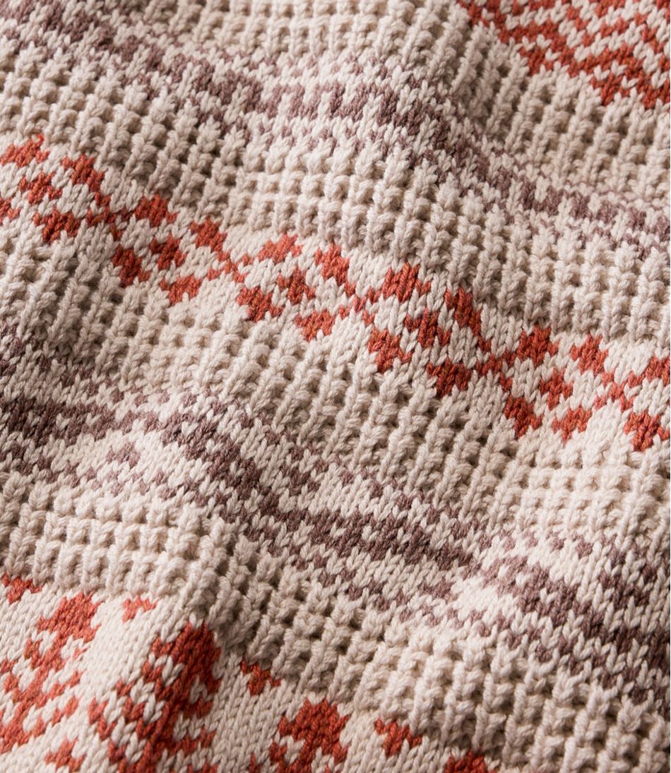 Men's L.L.Bean Organic Cotton Waffle Sweater, Crewneck, Fair Isle | L.L.Bean Exclusive