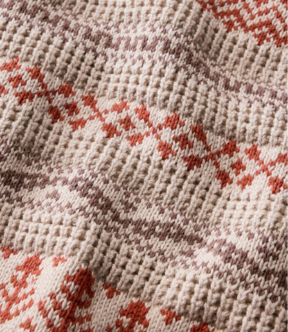 Men's L.L.Bean Organic Cotton Waffle Sweater, Crewneck, Fair Isle | L.L.Bean Exclusive