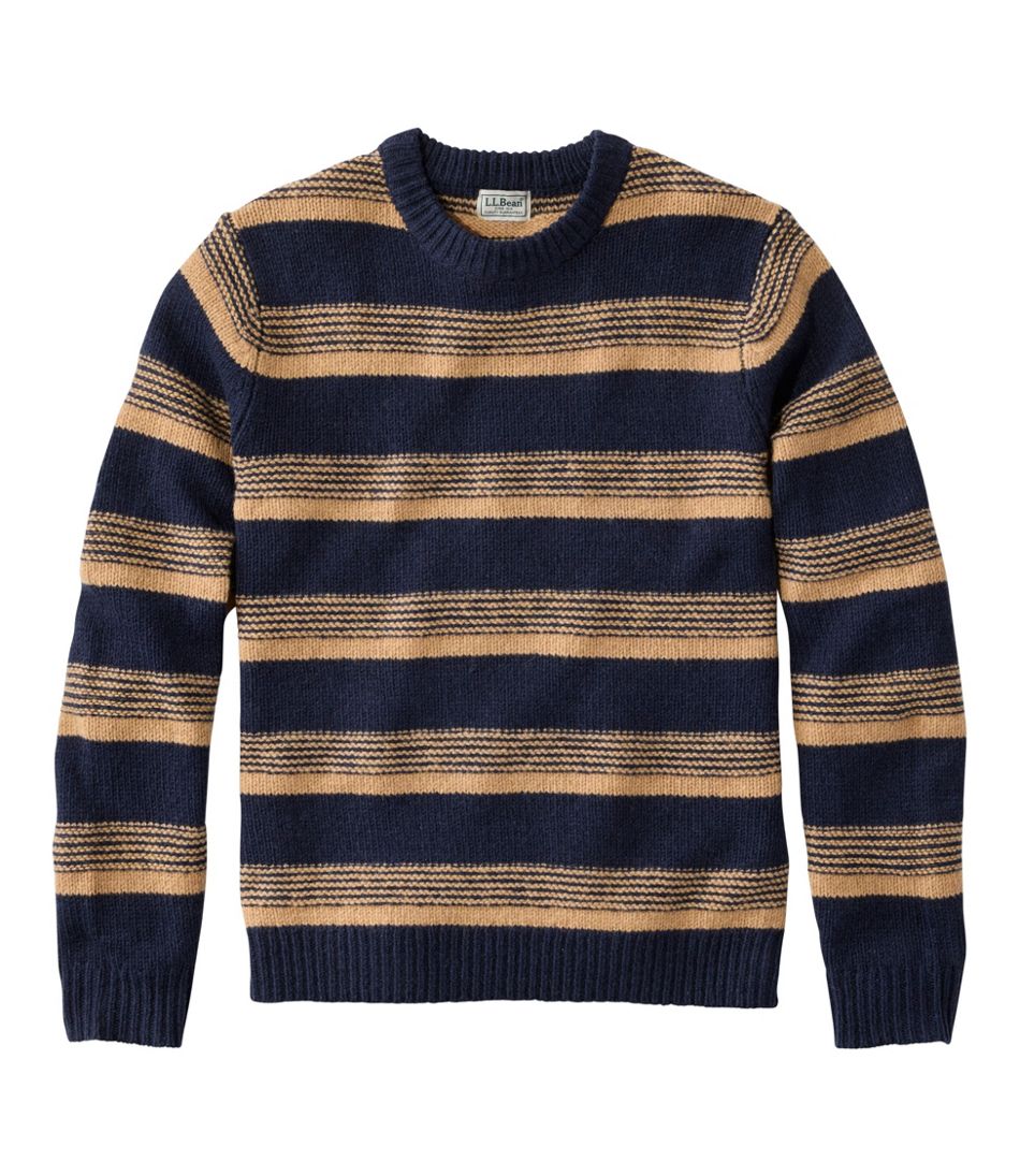 Men's Bean's Classic Ragg Wool Sweater, Crewneck, Stripe | L.L.Bean Value