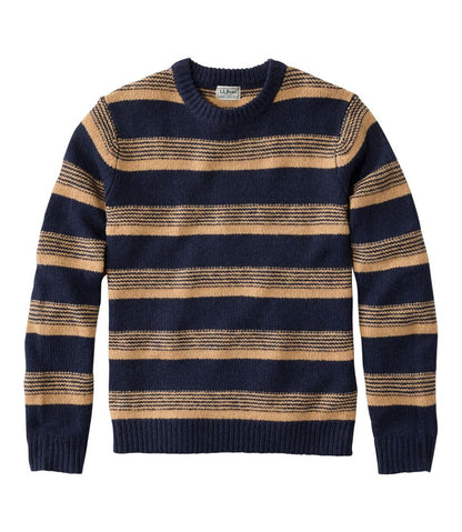 Men's Bean's Classic Ragg Wool Sweater, Crewneck, Stripe | L.L.Bean Value