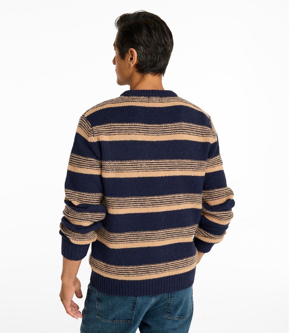 Men's Bean's Classic Ragg Wool Sweater, Crewneck, Stripe | L.L.Bean Value