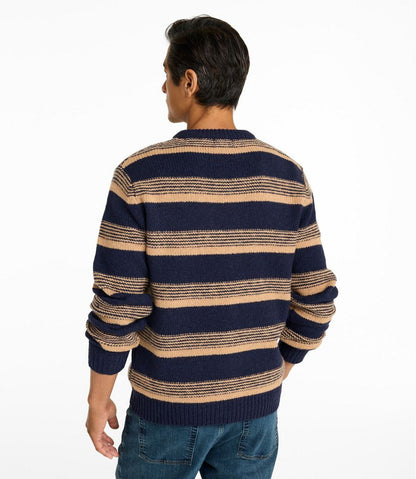 Men's Bean's Classic Ragg Wool Sweater, Crewneck, Stripe | L.L.Bean Value