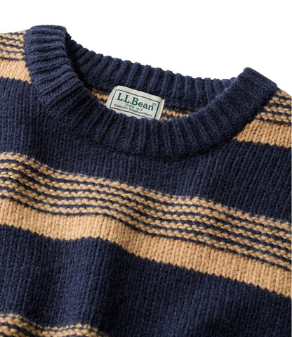 Men's Bean's Classic Ragg Wool Sweater, Crewneck, Stripe | L.L.Bean Value