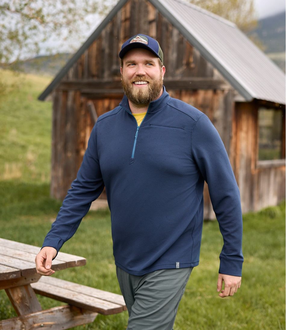 Men's VentureStretch Ottoman-Rib Pullover, Quarter-Zip | L.L.Bean Exclusive