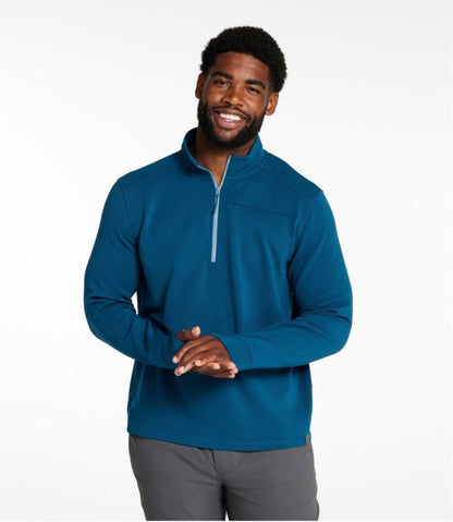 Men's VentureStretch Ottoman-Rib Pullover, Quarter-Zip | L.L.Bean Exclusive
