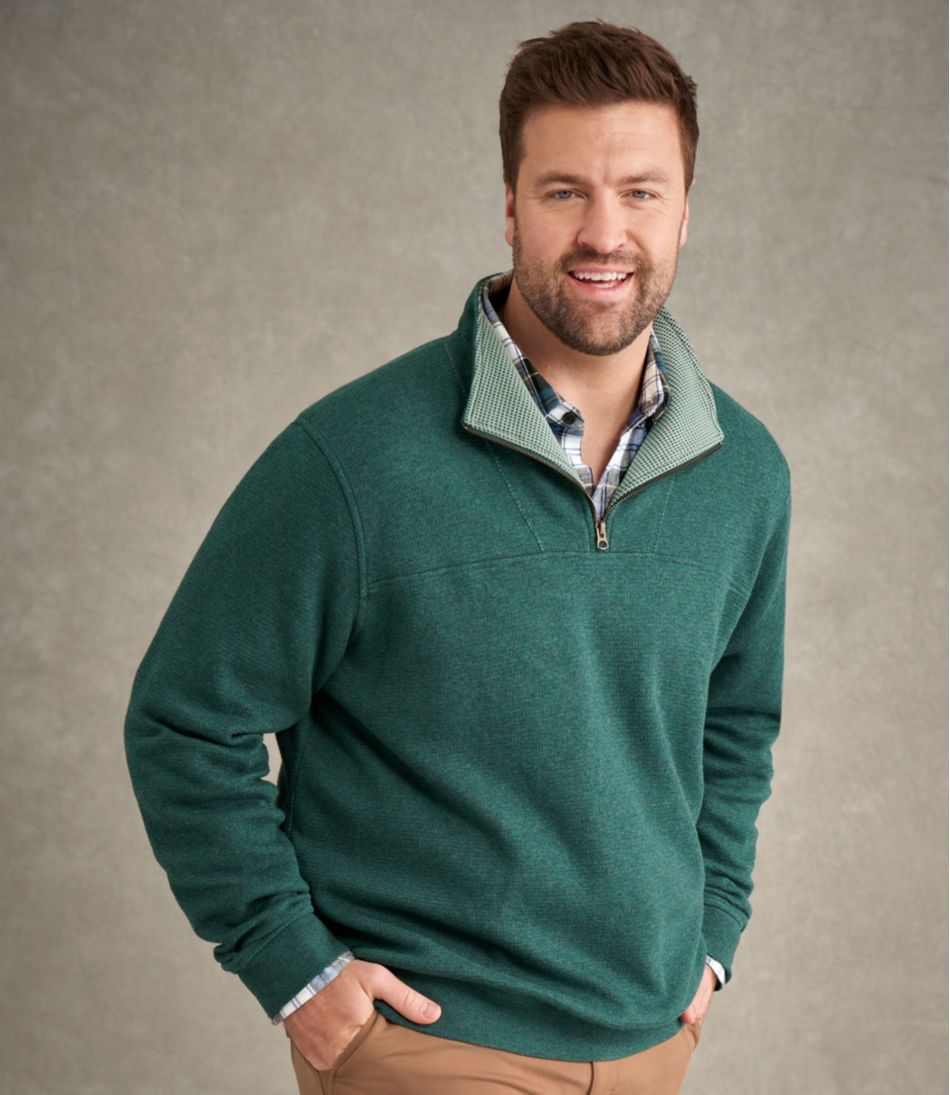Men's All Seasons Textured Sweats, Quarter-Zip | L.L.Bean Signature