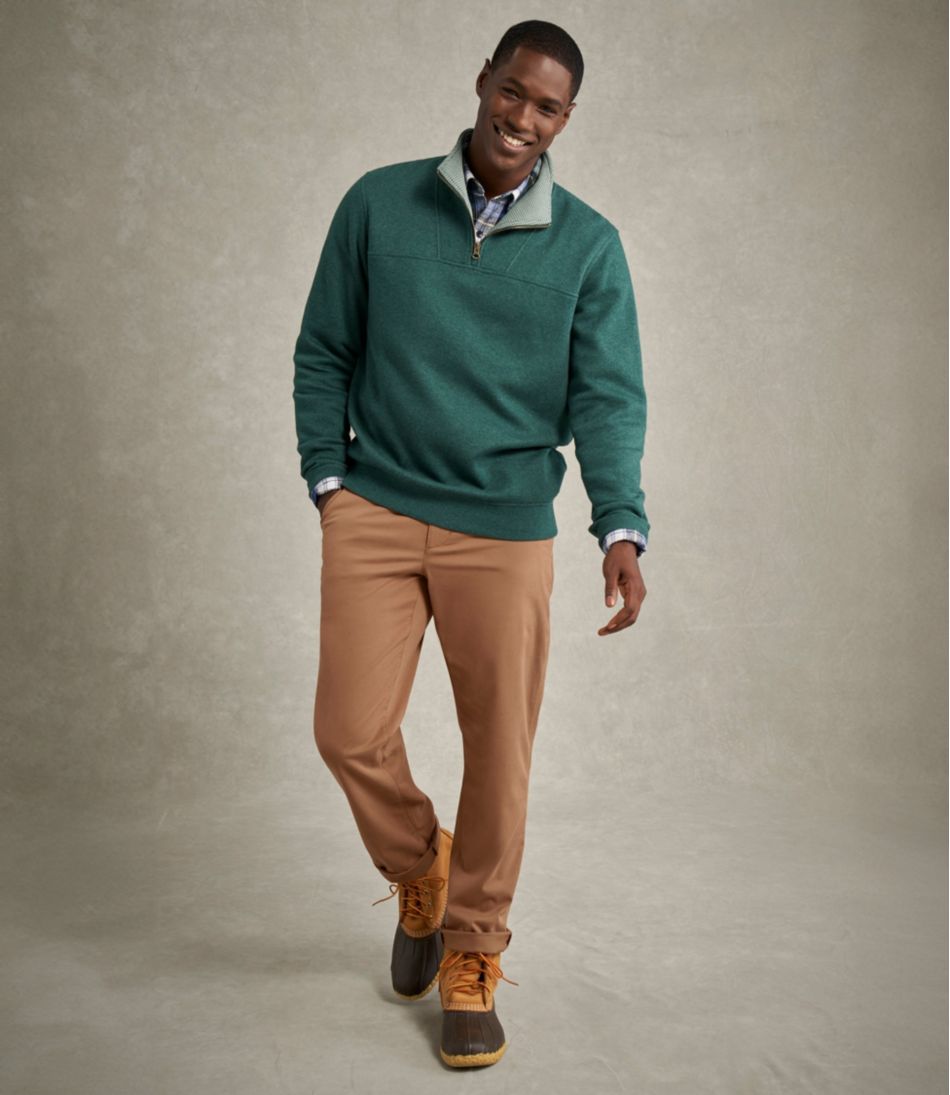 Men's All Seasons Textured Sweats, Quarter-Zip | L.L.Bean Signature