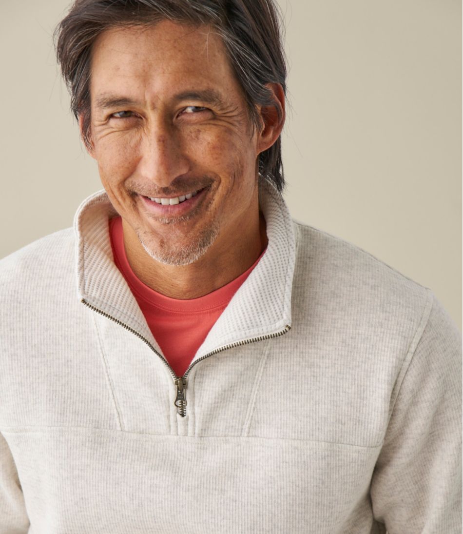 Men's All Seasons Textured Sweats, Quarter-Zip | L.L.Bean Signature