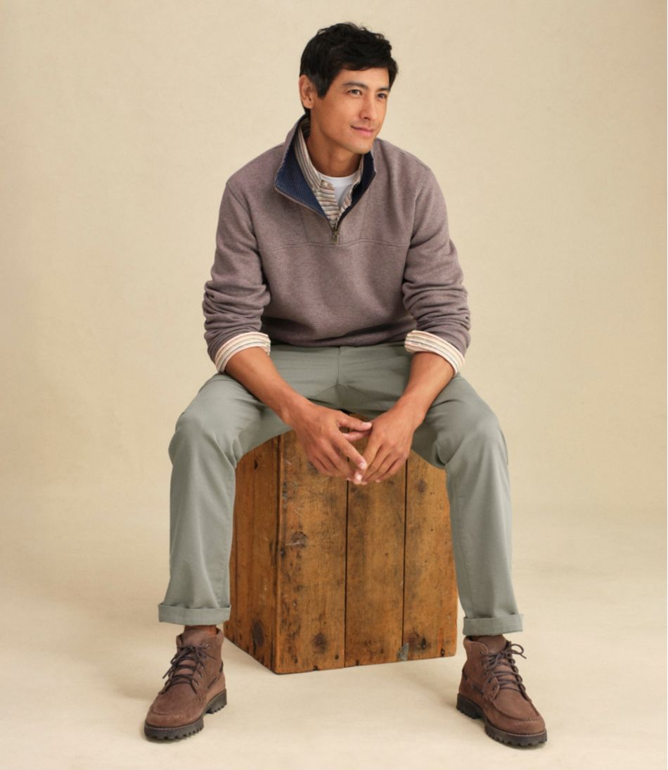 Men's All Seasons Textured Sweats, Quarter-Zip | L.L.Bean Signature