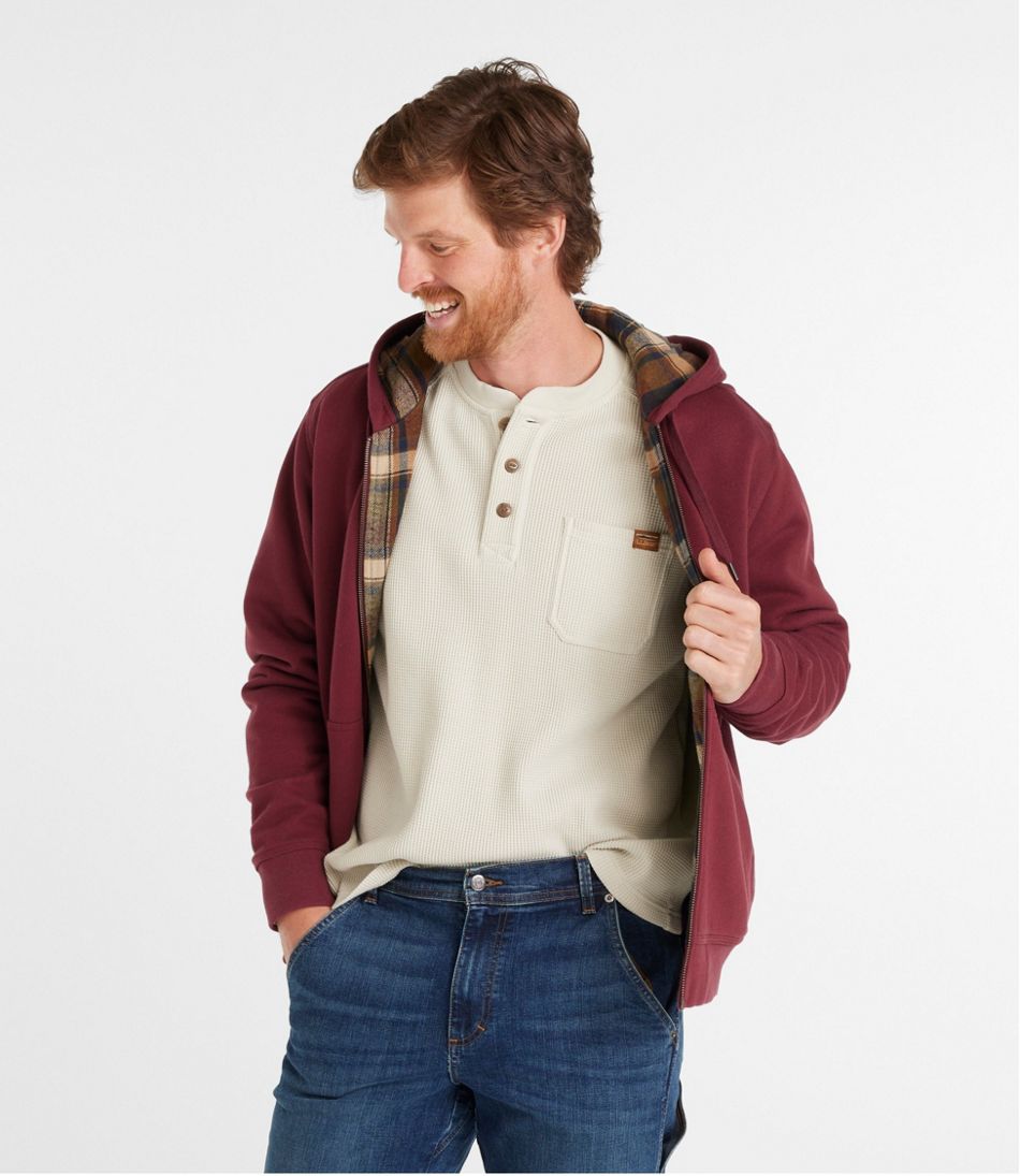 Men's Katahdin Iron Works® Hooded Sweatshirt, Flannel-Lined | L.L.Bean Featured
