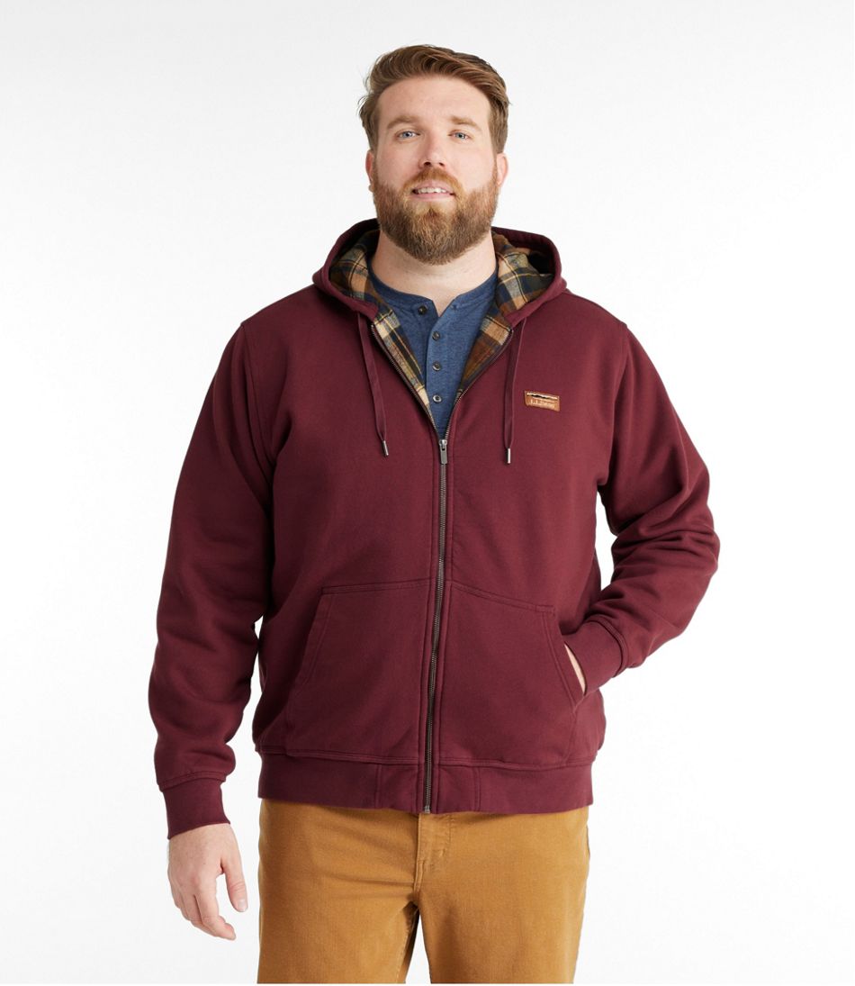 Men's Katahdin Iron Works® Hooded Sweatshirt, Flannel-Lined | L.L.Bean Featured