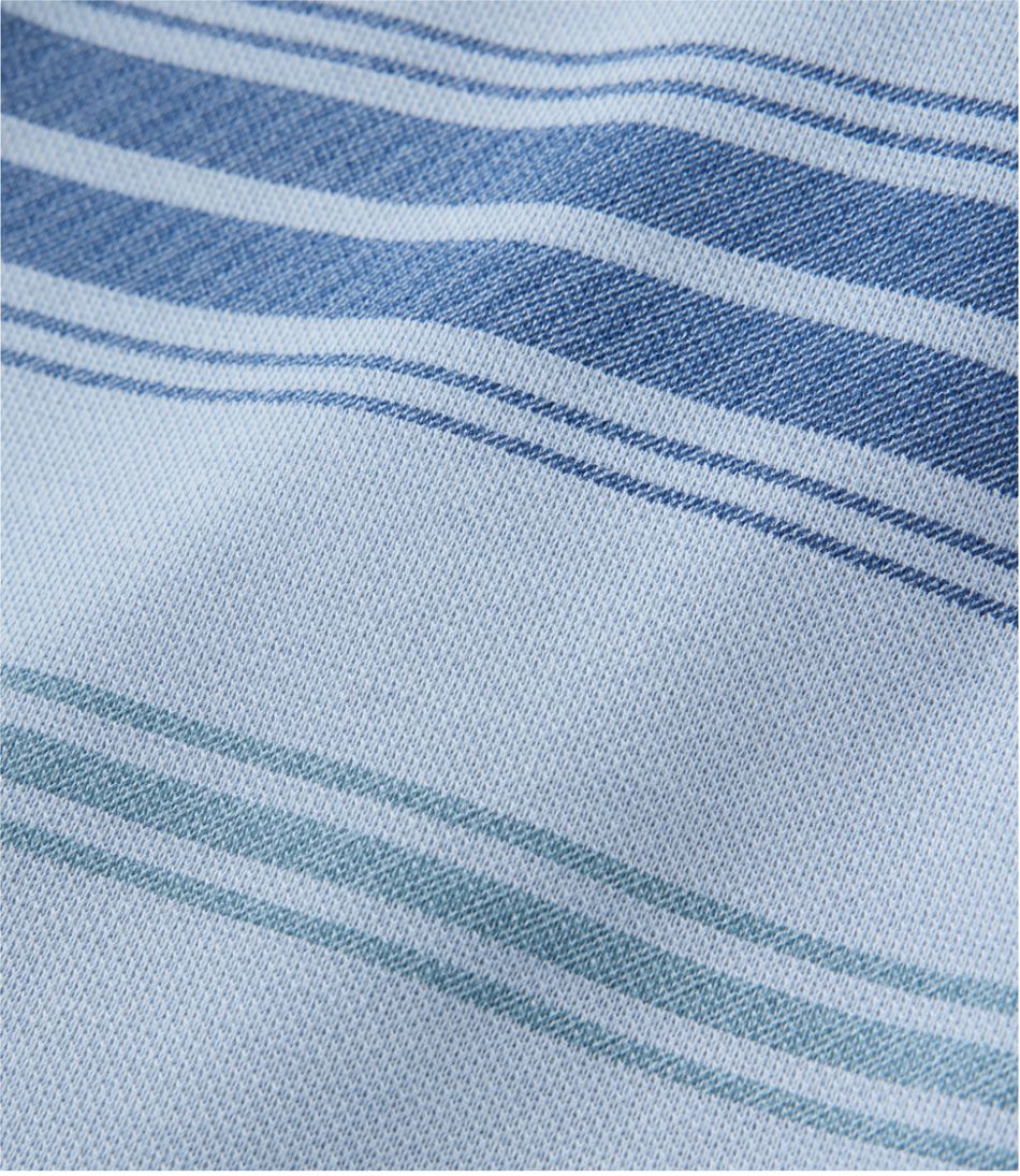 Men's Comfort Stretch Performance® Piqué, Quarter-Zip Pullover, Stripe | L.L.Bean Signature