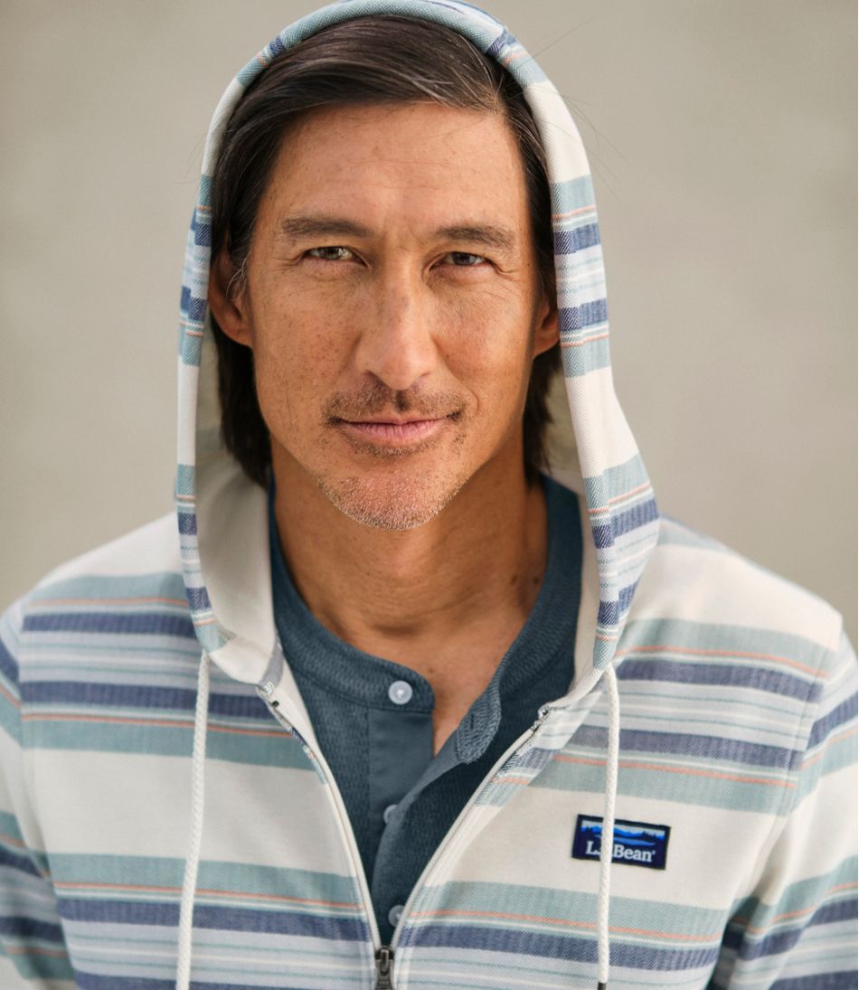Men's Comfort Stretch Performance® Piqué, Full-Zip Hoodie, Stripe | L.L.Bean Latest