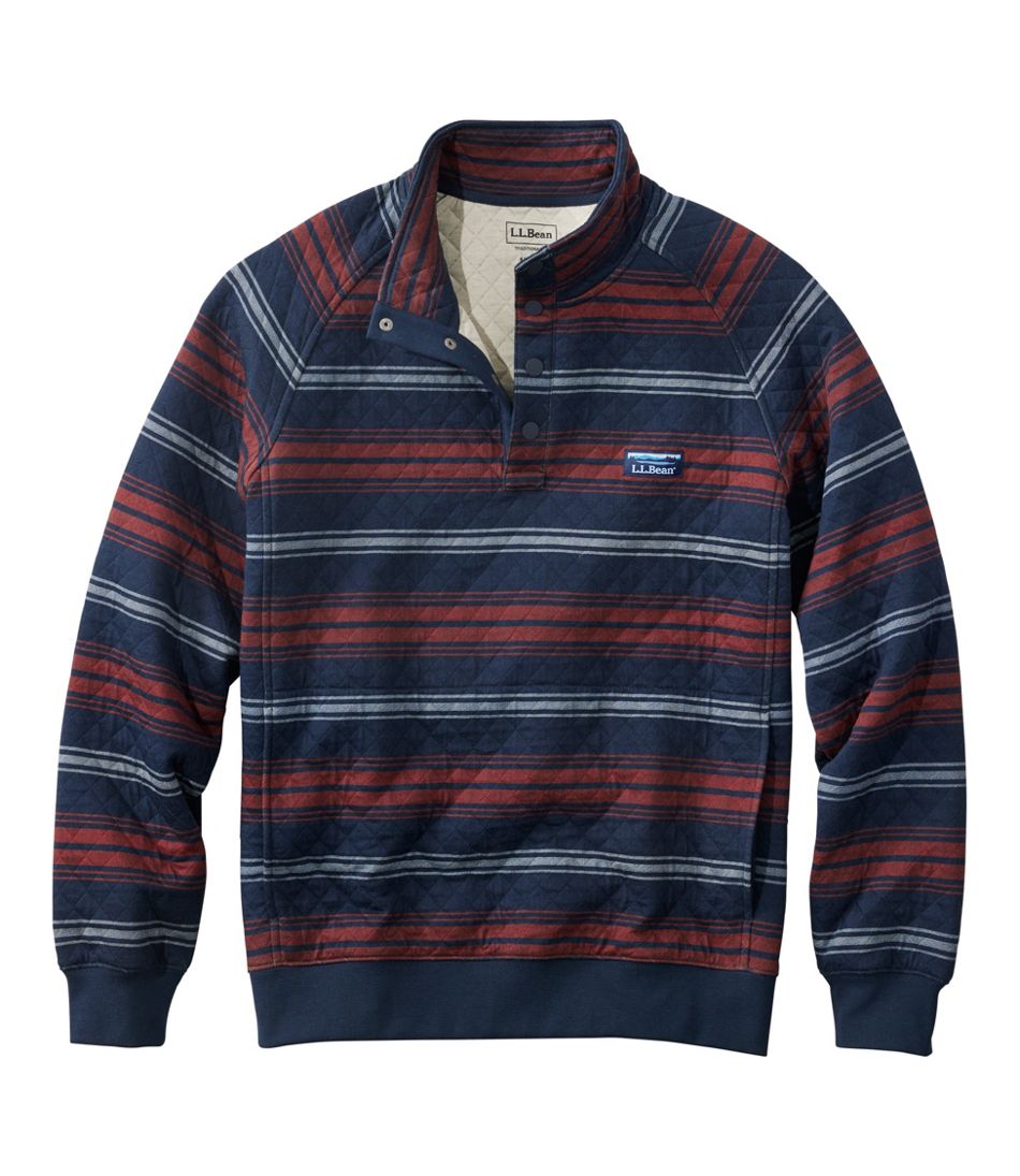 Men's Quilted Sweatshirt, Mockneck, Stripe | L.L.Bean Popular