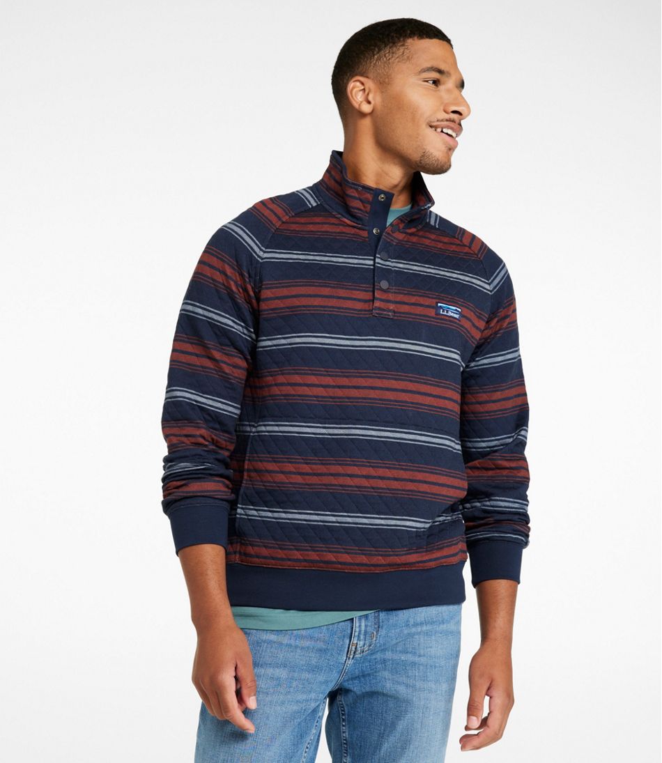 Men's Quilted Sweatshirt, Mockneck, Stripe | L.L.Bean Popular
