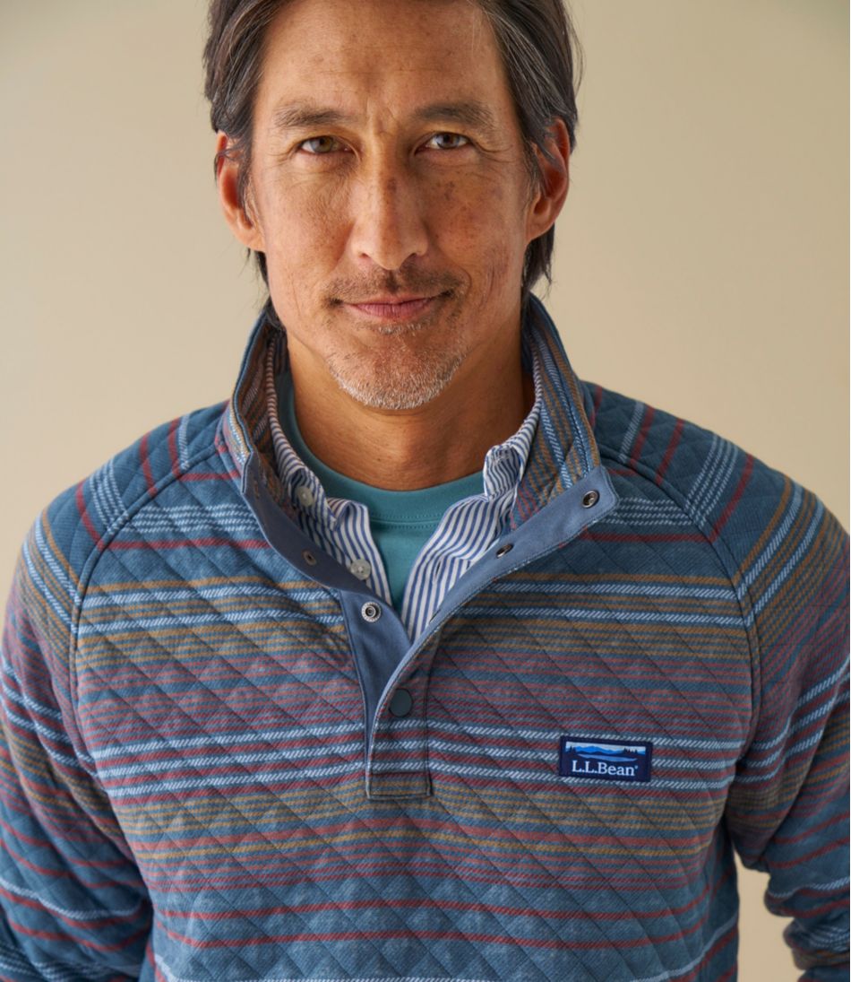Men's Quilted Sweatshirt, Mockneck, Stripe | L.L.Bean Popular