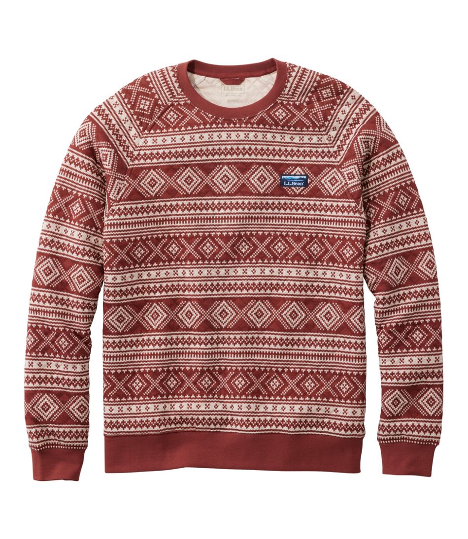 Men's Bean's Quilted Sweatshirt, Crewneck, Print | L.L.Bean Best Seller