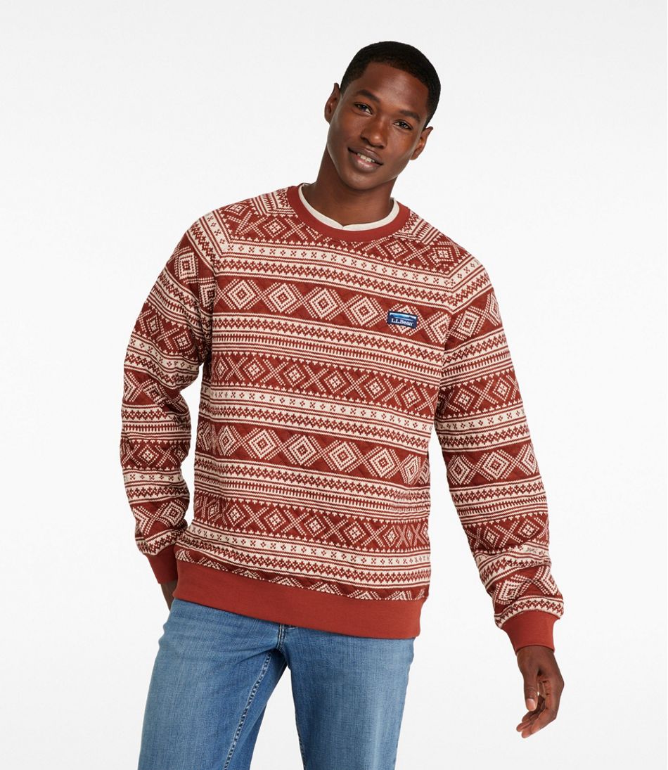 Men's Bean's Quilted Sweatshirt, Crewneck, Print | L.L.Bean Best Seller