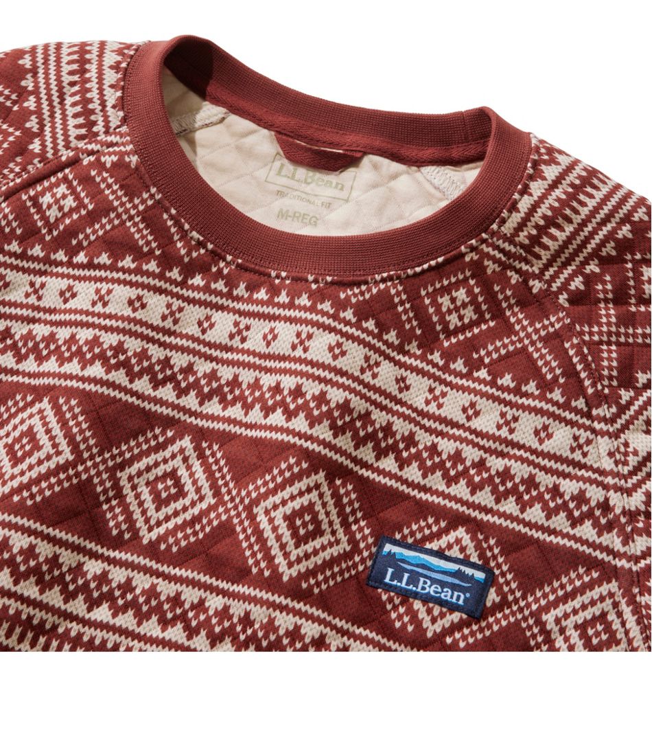 Men's Bean's Quilted Sweatshirt, Crewneck, Print | L.L.Bean Best Seller
