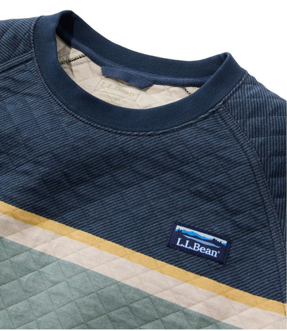 Men's Quilted Sweatshirt, Crewneck, Stripe | L.L.Bean Essential