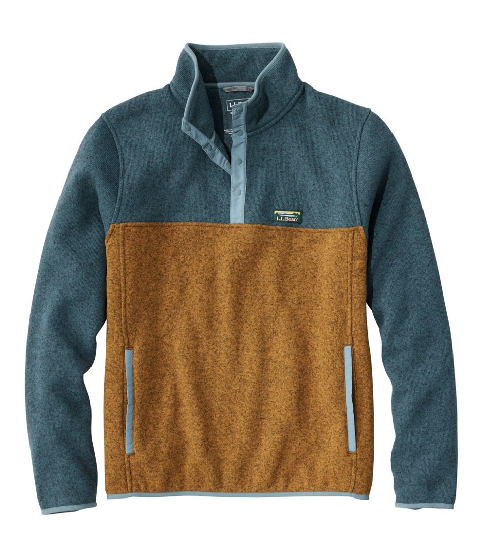 Men's L.L.Bean Sweater Fleece Pullover, Colorblock | L.L.Bean Everyday