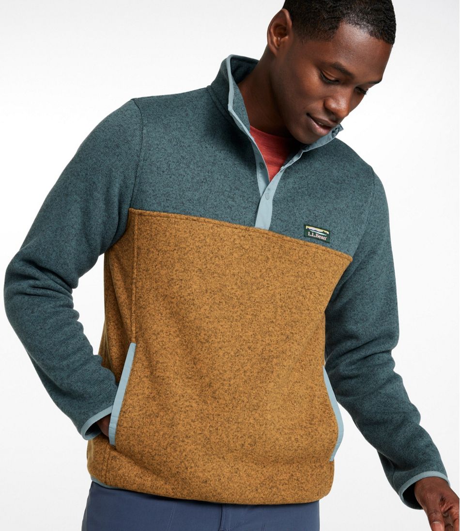 Men's L.L.Bean Sweater Fleece Pullover, Colorblock | L.L.Bean Everyday