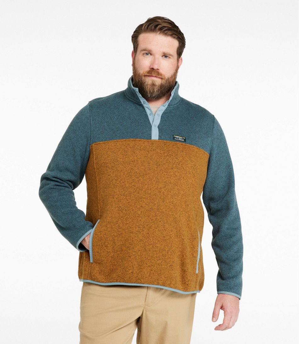 Men's L.L.Bean Sweater Fleece Pullover, Colorblock | L.L.Bean Everyday