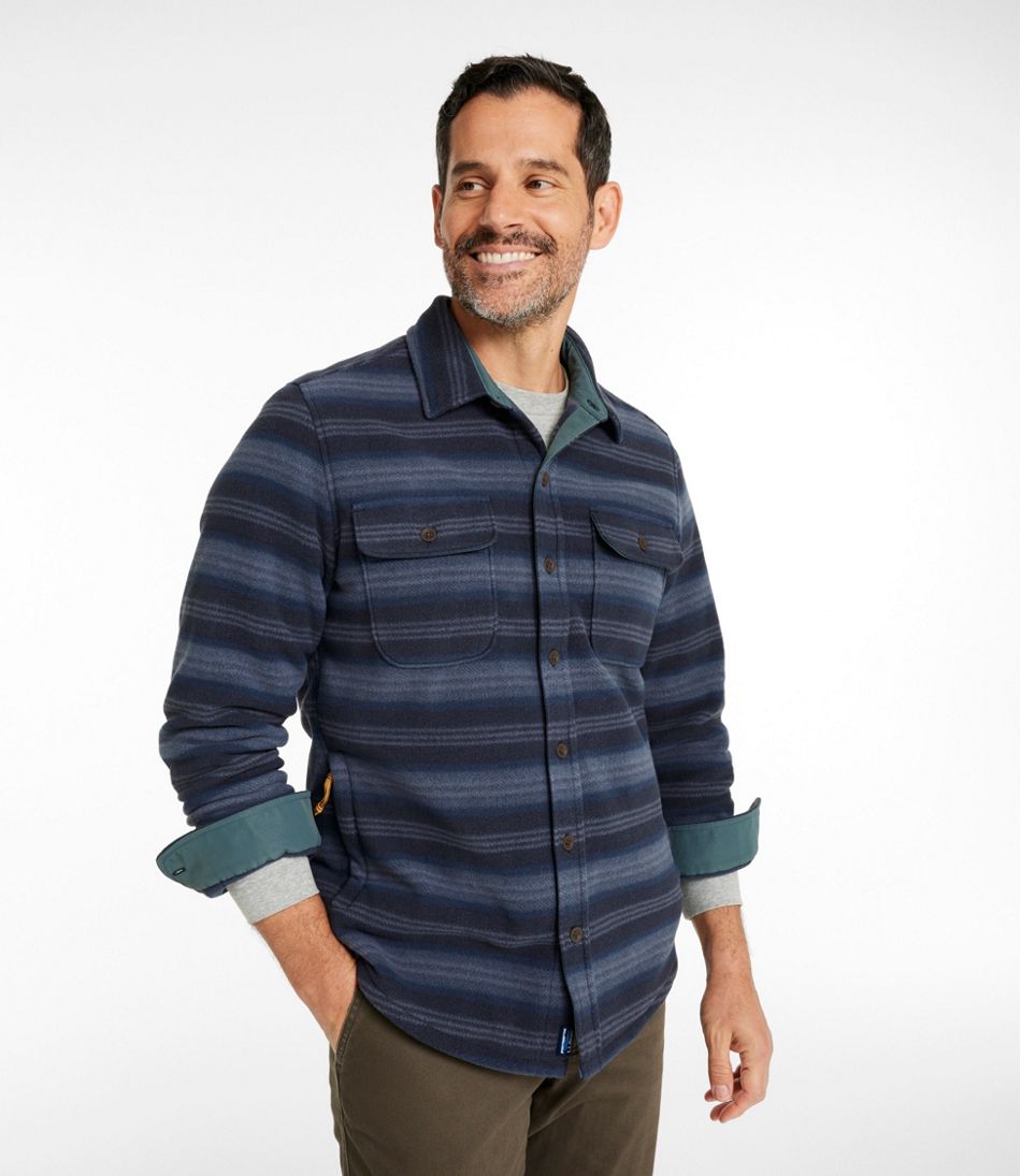 Men's Bean's Mariner Fleece Shirt, Print | L.L.Bean Great Value