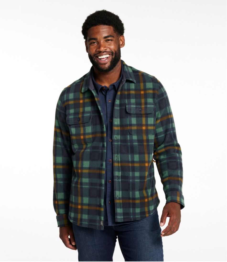 Men's Bean's Mariner Fleece Shirt, Print | L.L.Bean Great Value