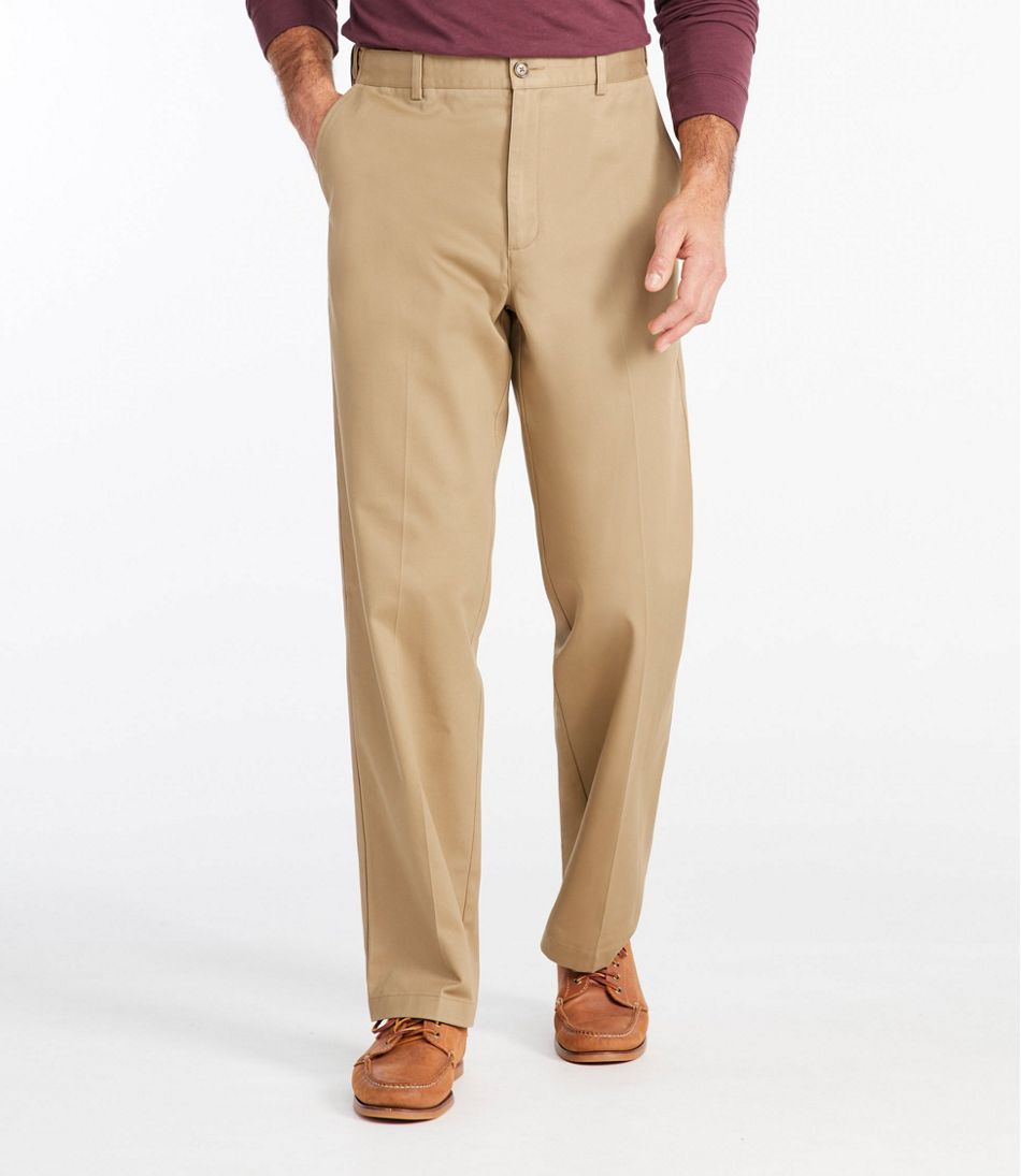 Men's Wrinkle-Free Double L® Chinos, Natural Fit, Hidden Comfort, Plain Front | L.L.Bean Best Seller