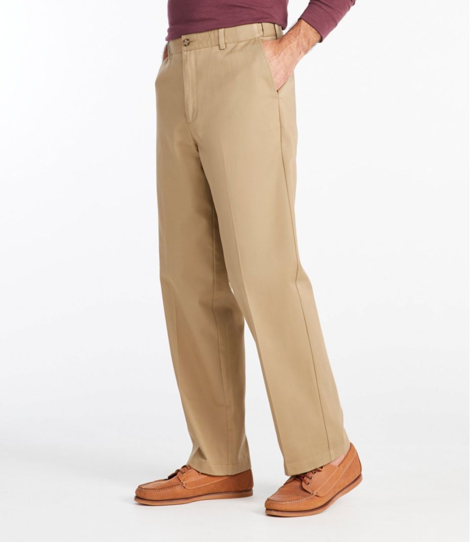 Men's Wrinkle-Free Double L® Chinos, Natural Fit, Hidden Comfort, Plain Front | L.L.Bean Best Seller