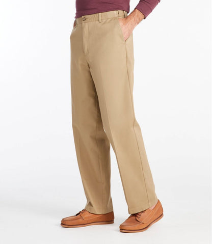 Men's Wrinkle-Free Double L® Chinos, Natural Fit, Hidden Comfort, Plain Front | L.L.Bean Best Seller