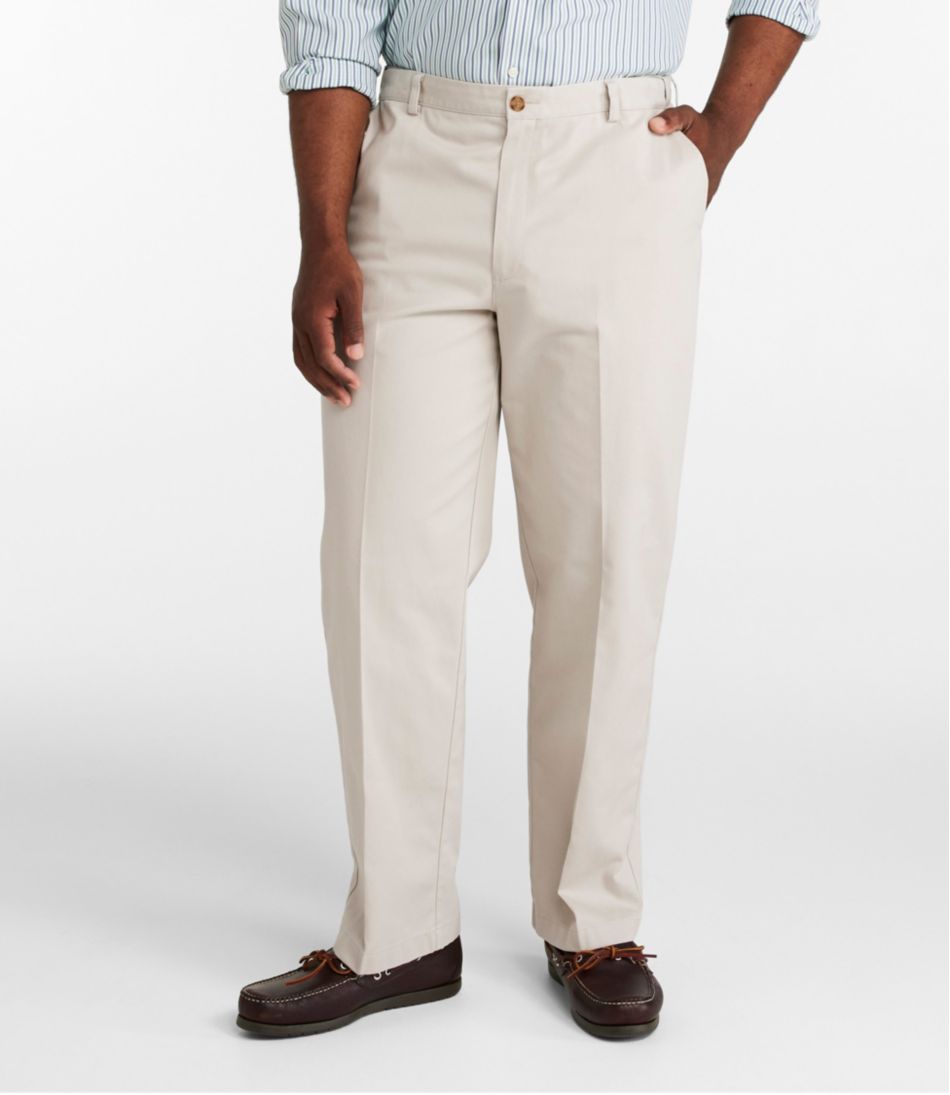 Men's Wrinkle-Free Double L® Chinos, Natural Fit, Hidden Comfort, Plain Front | L.L.Bean Best Seller