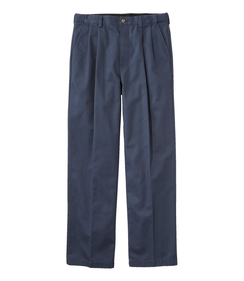Men's Wrinkle-Free Double L® Chinos, Natural Fit, Hidden Comfort, Pleated | L.L.Bean Signature