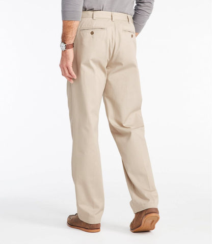 Men's Wrinkle-Free Double L® Chinos, Natural Fit, Hidden Comfort, Pleated | L.L.Bean Signature
