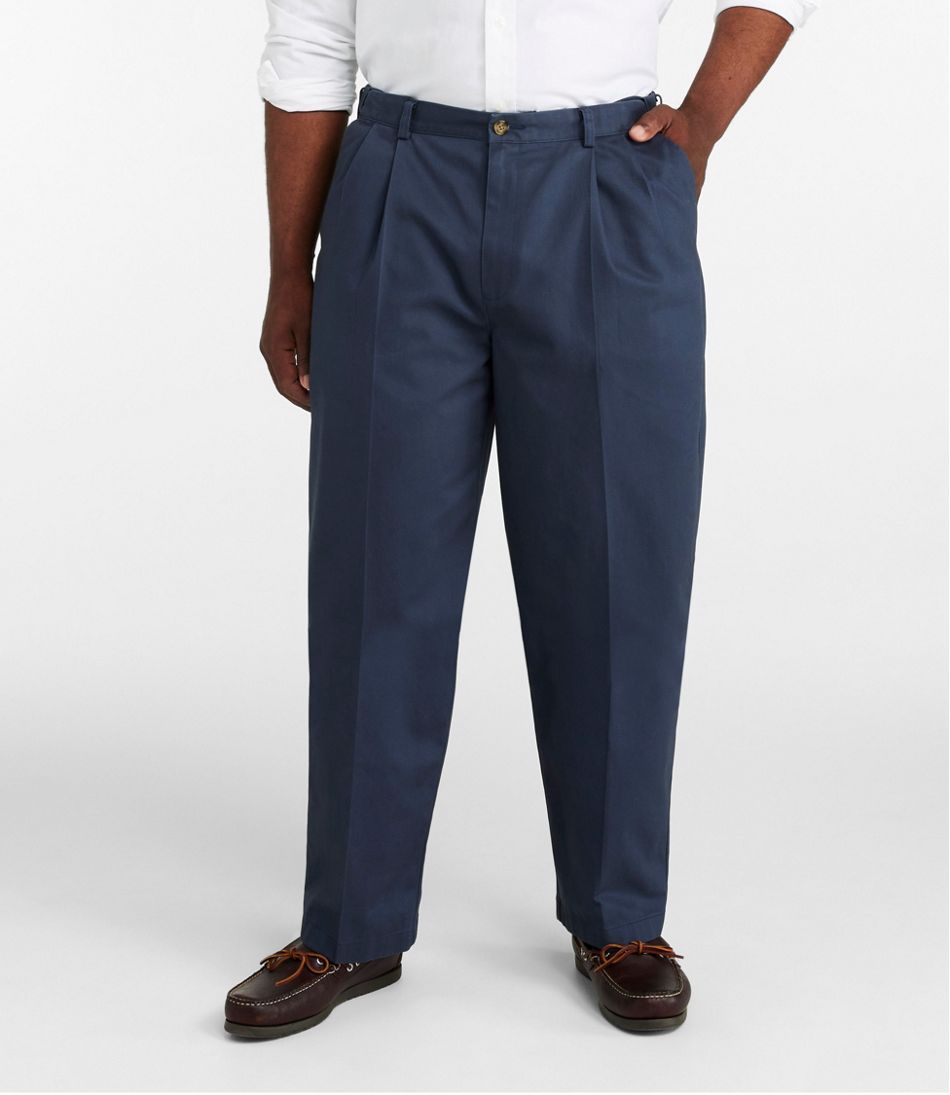 Men's Wrinkle-Free Double L® Chinos, Natural Fit, Hidden Comfort, Pleated | L.L.Bean Signature