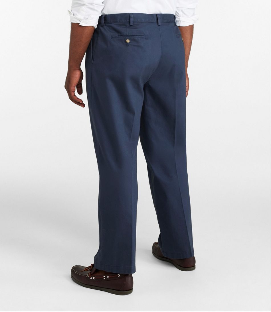 Men's Wrinkle-Free Double L® Chinos, Natural Fit, Hidden Comfort, Pleated | L.L.Bean Signature