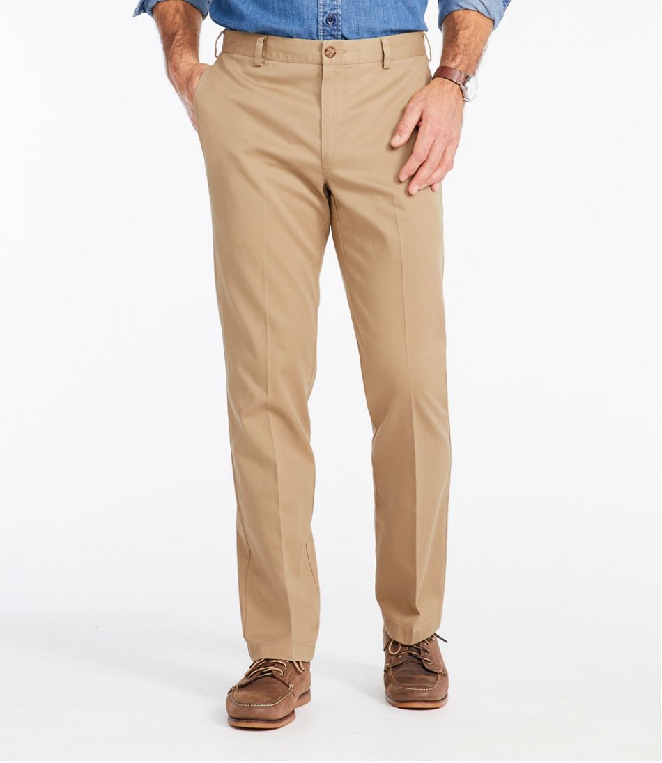 Men's Wrinkle-Free Double L® Chinos, Standard Fit, Plain Front | L.L.Bean Recommended