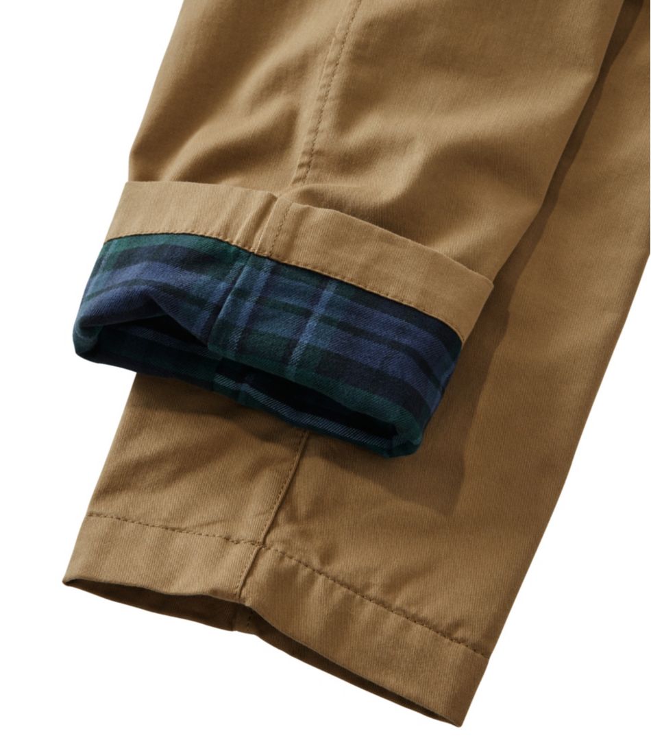 Men's Comfort Stretch Dock Pants, Standard Fit, Straight Leg, Flannel-Lined | L.L.Bean Signature