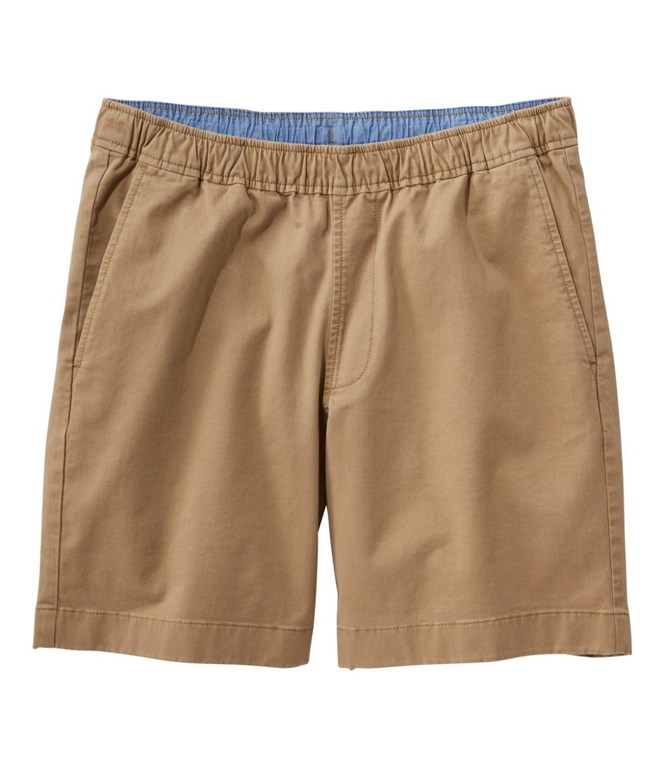Men's Lakewashed Stretch Khaki Shorts, Pull-On, 8" | L.L.Bean Featured