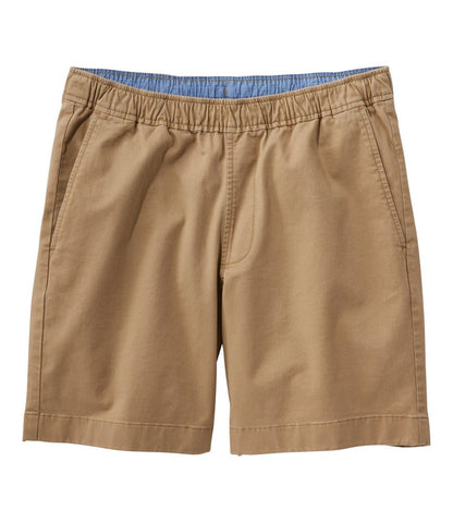 Men's Lakewashed Stretch Khaki Shorts, Pull-On, 8" | L.L.Bean Featured