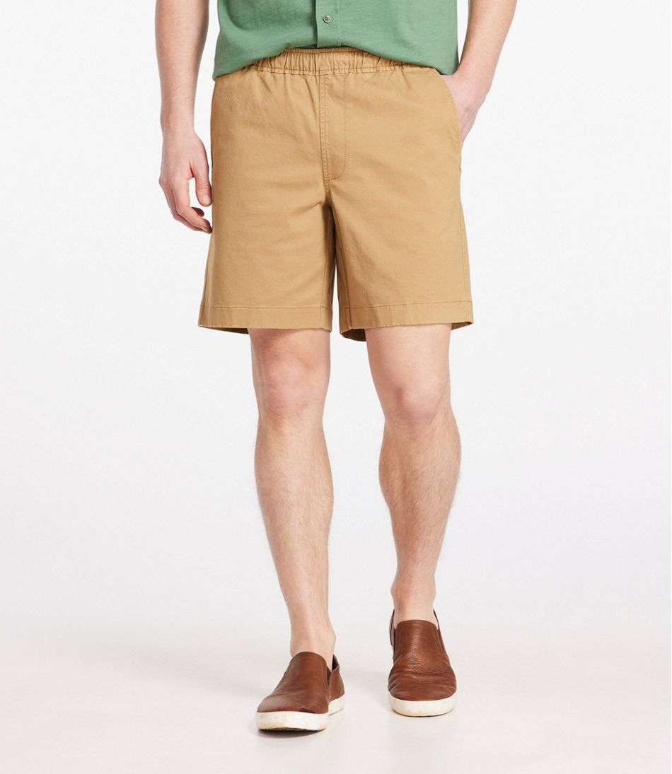 Men's Lakewashed Stretch Khaki Shorts, Pull-On, 8" | L.L.Bean Featured