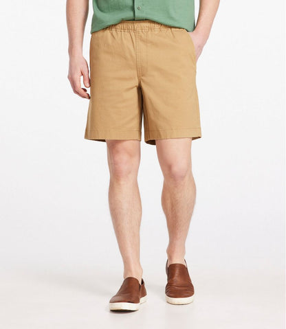 Men's Lakewashed Stretch Khaki Shorts, Pull-On, 8" | L.L.Bean Featured