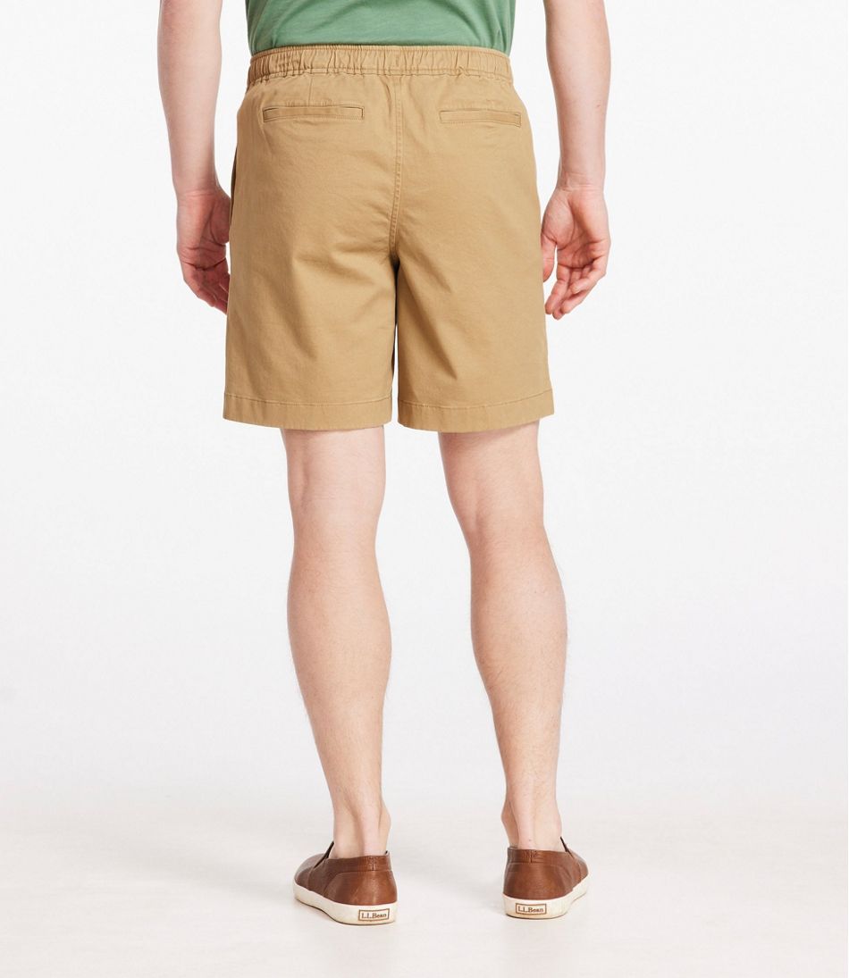 Men's Lakewashed Stretch Khaki Shorts, Pull-On, 8" | L.L.Bean Featured