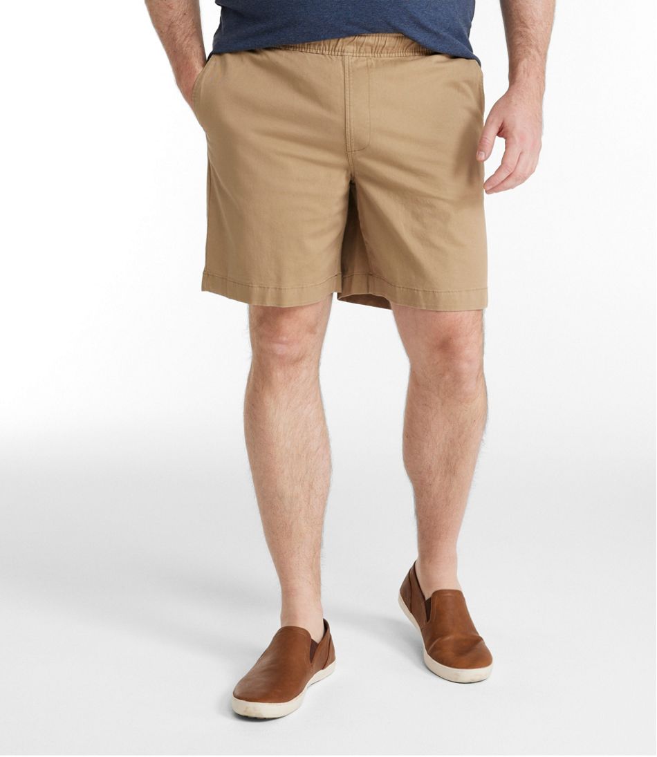 Men's Lakewashed Stretch Khaki Shorts, Pull-On, 8" | L.L.Bean Featured