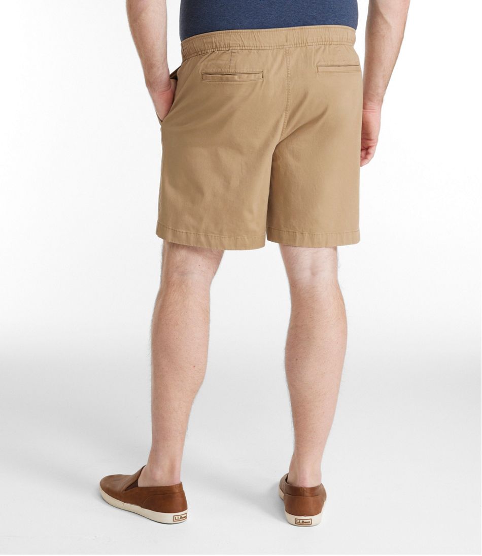 Men's Lakewashed Stretch Khaki Shorts, Pull-On, 8" | L.L.Bean Featured