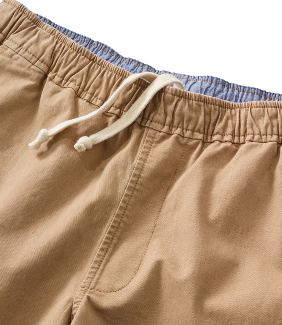 Men's Lakewashed Stretch Khaki Shorts, Pull-On, 8" | L.L.Bean Featured