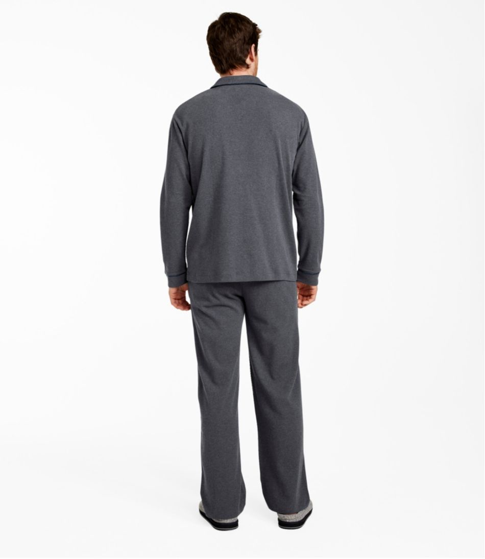 Men's Bean's Cotton Knit Pajamas, Button-Front PJ Set | L.L.Bean Exclusive