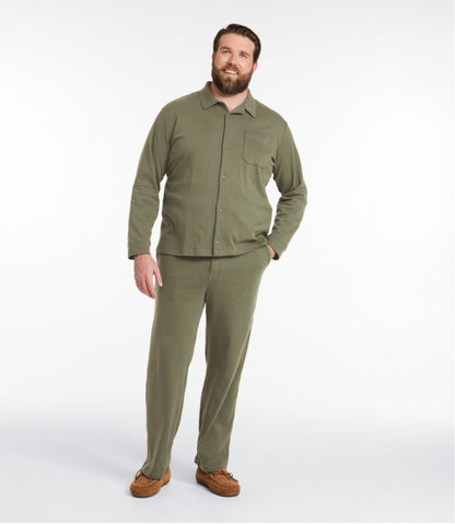 Men's Bean's Cotton Knit Pajamas, Button-Front PJ Set | L.L.Bean Exclusive