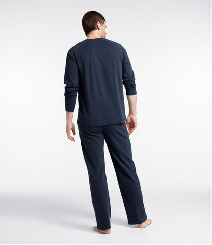 Men's Bean's Cotton Knit Pajamas, Henley PJ Set | L.L.Bean Signature